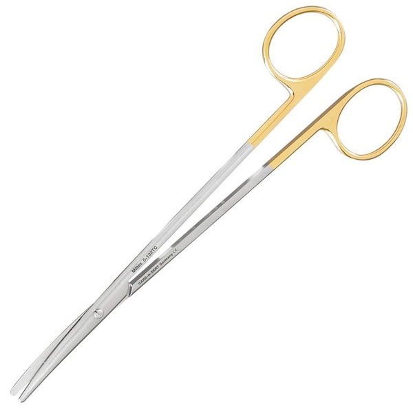 Metzembaum Scissors, 7in, Curved, Tungsten Carbide